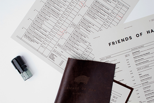 Friends of Ham on Behance #stamp #menu #layout #typography