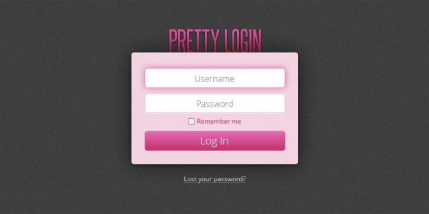 Pink wordpress login form Free Psd. See more inspiration related to Box, Pink, Form, Psd, Login, Wordpress, Horizontal and Pretty on Freepik.