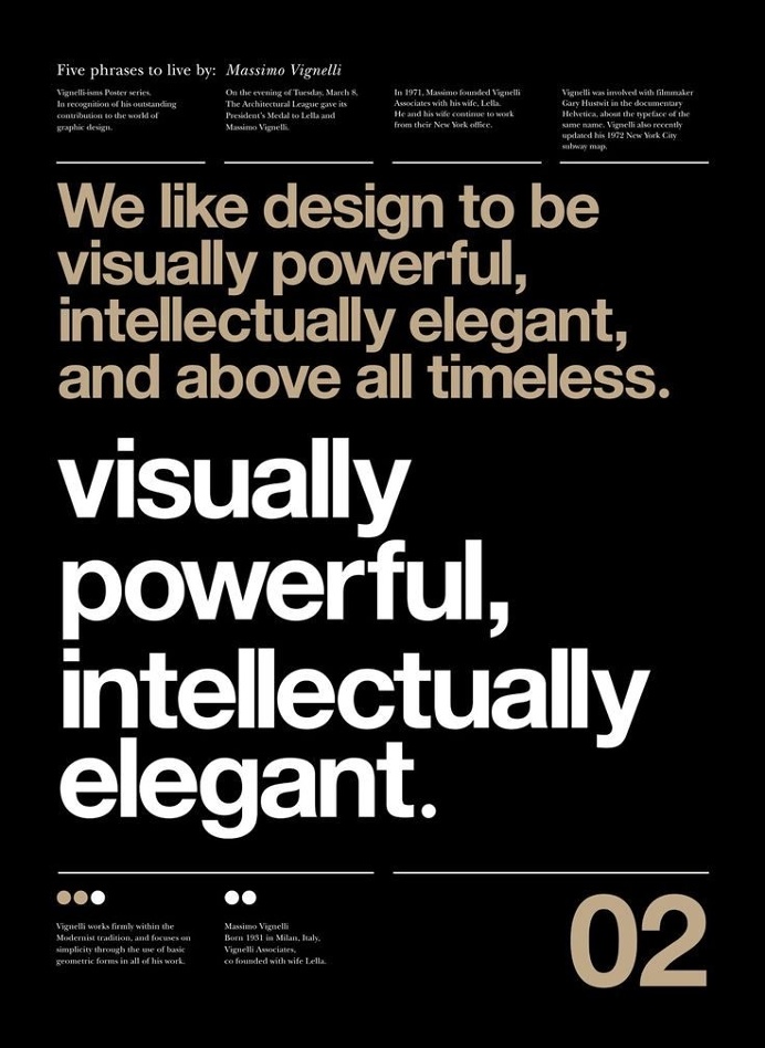 Vignelli tribute poster series, just for fun.
