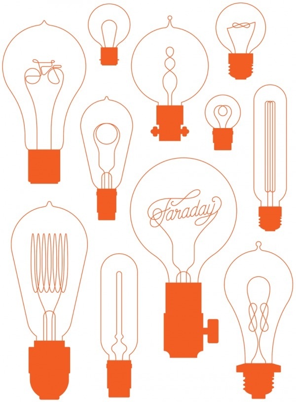 About Us | Faraday Bicycles #bulbs #illustration #vector #script