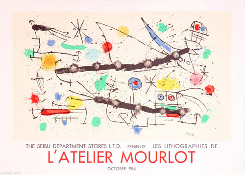 L'Atelier Mourlot by Joan Miro from kingandmcgaw.com #Poster #Print #Art #Printing #Lithograph #Mourlot