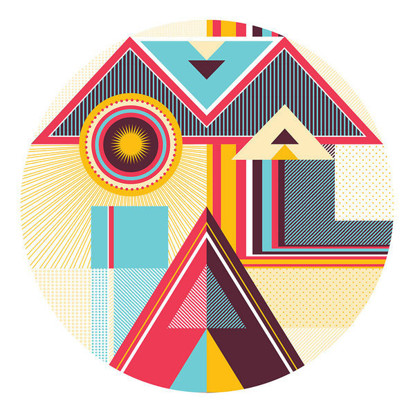 Three peas in a pod typographic large format poster #geometric #typography