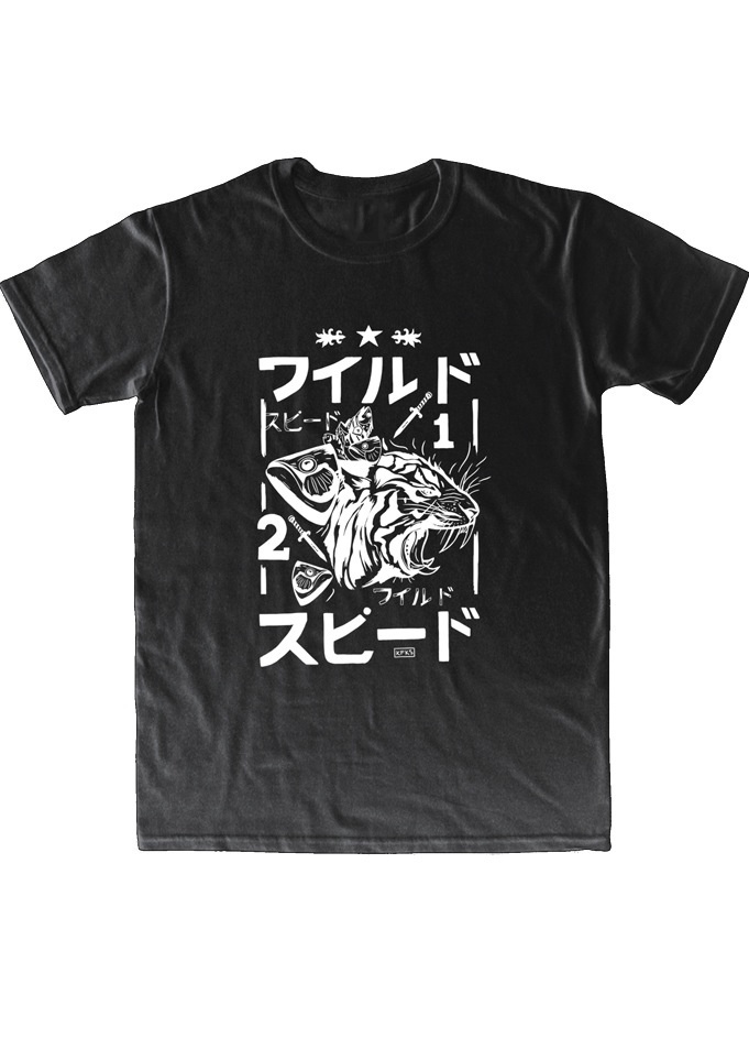 KFKS t-shirt "Wild" in black edition. #kfksstore #black #japanese #street #fashion #tshirt #style #wild