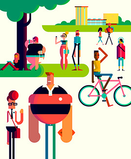 Oscar Characters by Robin Davey — Agent Pekka #geomaetric #illustration #character #people