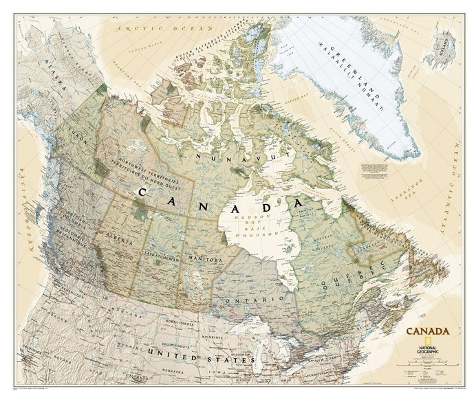 Canada-Executive-Map-Standard-Paper #canada #national #map #geographic
