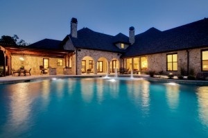 Custom Luxury Pool Design and Construction #home #landscape #night #pool #architecture #luxury
