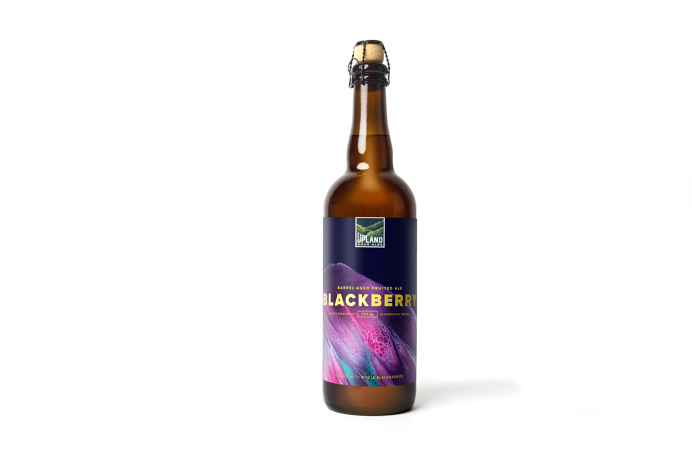 Upland Sour Ales: Blackberry packaging #Upland #Beer #Bottle #Packaging #Cina