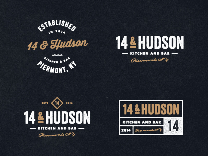 14 & Hudson Logo (WIP) #logo #branding #restaurant