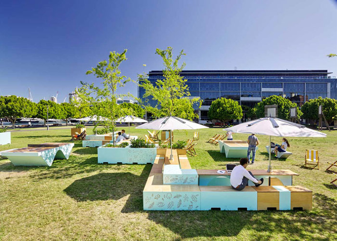 Temporary Park on Sydney's Waterfront by ASPECT Studios - #park, #outdoor, #architecture, #landscaping,