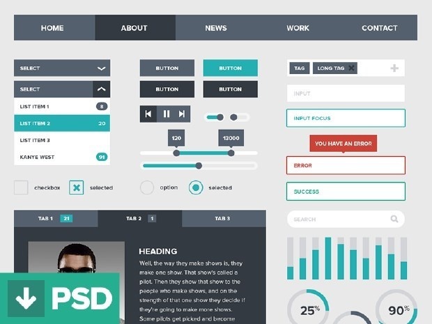free_ui_kits_for_designers_28 #dashboard
