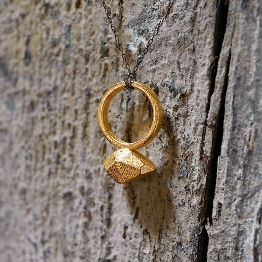 the future future — large gold rock #design #ring #jewelry #3d printing #thefuturefuture