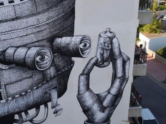 Phlegm. Robot, Ibiza #murals