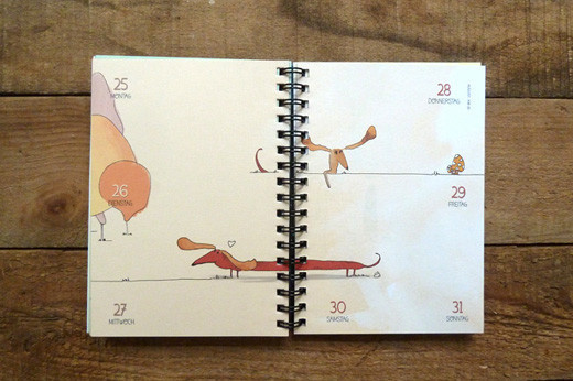 Prinz Apfel Calendar 2014 #prinzapfel #illustration #calendar #scribble