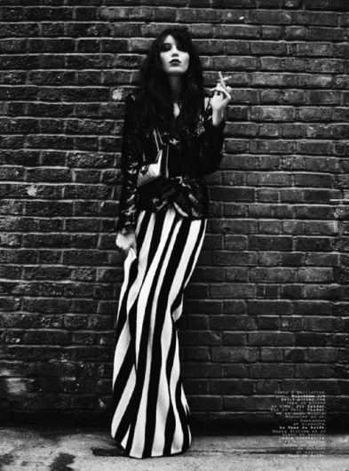 Daisy Lowe xoxo #lowe #stripes #daisy #fashion #smoking #jalouse