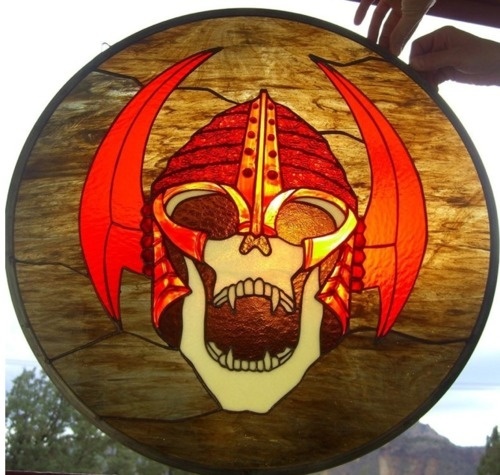 SK8FACE | ARTISTS & INNOVATORS — Per Welinder Powell, VCJ graphic remade as a... #glass #powell #peralta #skateboard #skull #stained