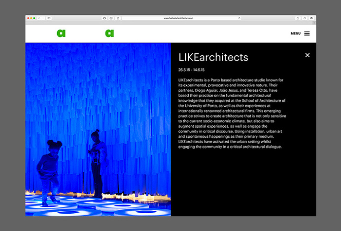 Festival art et architecture by Samuel Larocque #web design #website