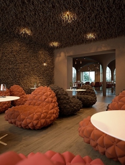 Twister Restaurant, Modern European Decoration Interior Restourant with Brown Style - Modern Home Design Ideas | Iransdesign.com #interior #serghii #design #makhno #restaurant #butenko #sergey #twister