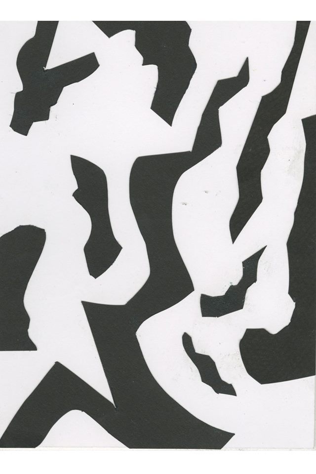 Figure/Ground Ambiguity Notan: Black Construction Paper on Bristol #illustration #pattern