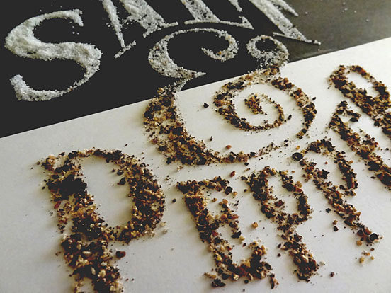 Salt & Pepper Closeup #type #image
