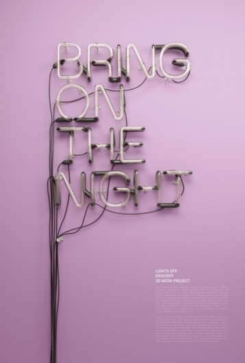 Typeverything.com - 3D Neon by Rizon Parein (via... - Typeverything #neon #rizon #parein #typography