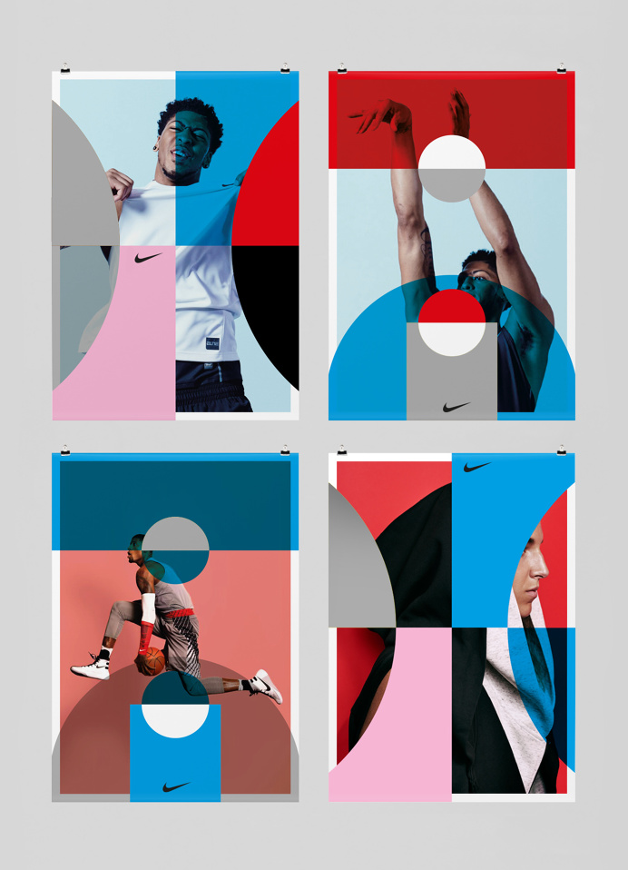 Great representation of basketball using shapes and colors