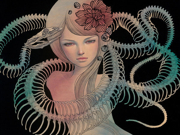 Hi Fructose Magazine | New Contemporary Art Magazine #kawasaki #girl #snake #paint #audrey
