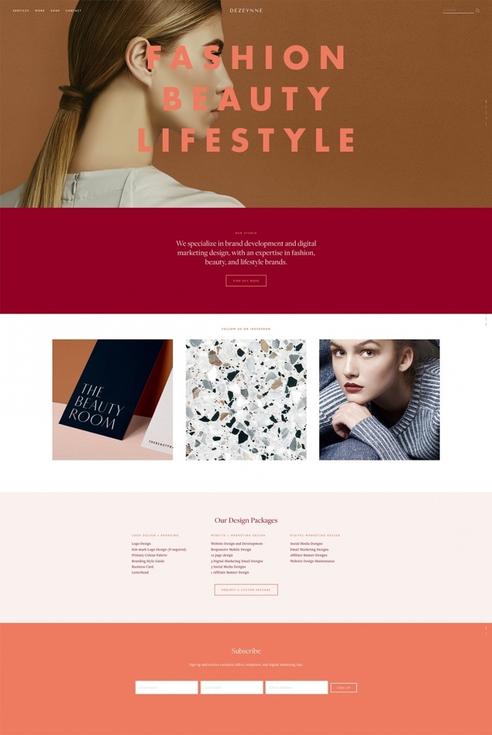 Dezeynne Studio - Mindsparkle Mag - Dezeynne design studio is a beautiful website awarded as site of the day for its minimal and modern webd