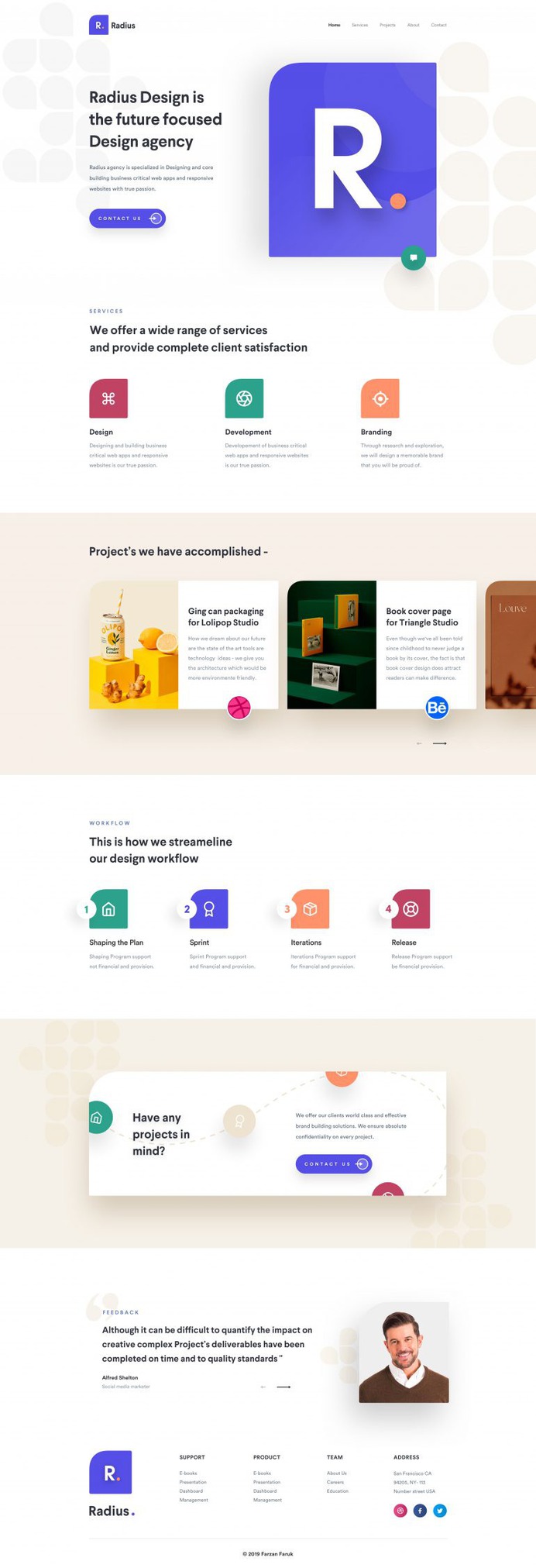 Radius – Agency Landing Page