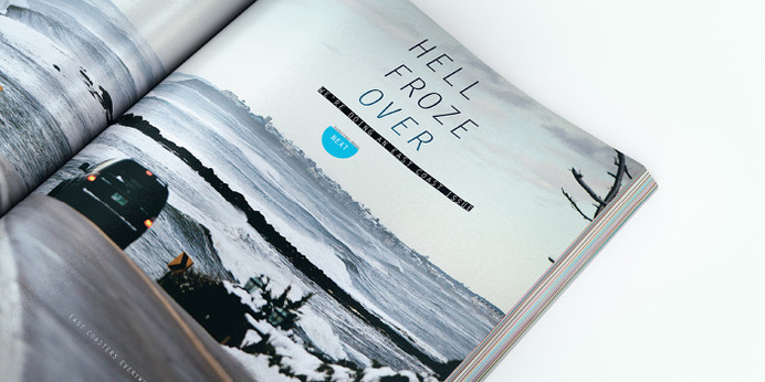 Surfing Magazine Editorial 2012 - Joy Stain #surf #surfing #print #spread #layout #editorial #magazine #typography
