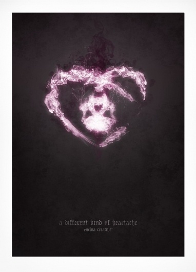 Daniel Eek - Art Director & Graphic Designer #heart #flames #artwork #digital #art #skull #love