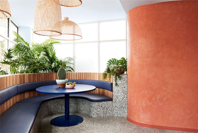 Encaustic Tiles, Terrazzo and Warm Timbers at Fonda Restaurant - InteriorZine