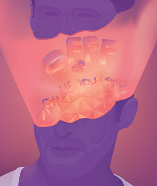 Blasting some magical type for @OFFFest 2013 release your creative power. #offf2013 #jamesp0p #oconnell #james #illustration #typography