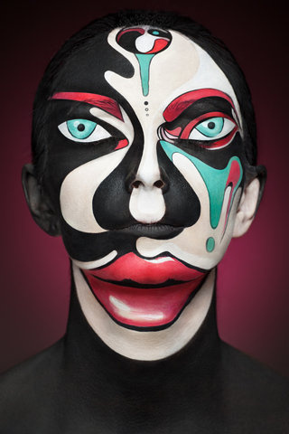 interesting face paint #illusion
