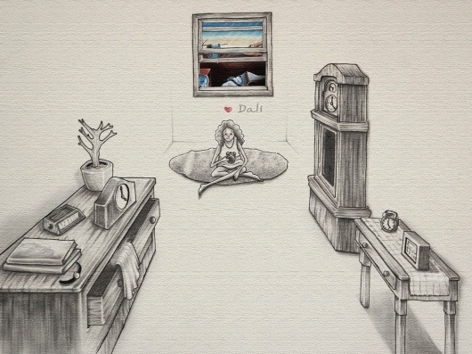 Paola Saliby: Nina Loves Art - Salvador Dalí #dali #nina #art #pencil #love