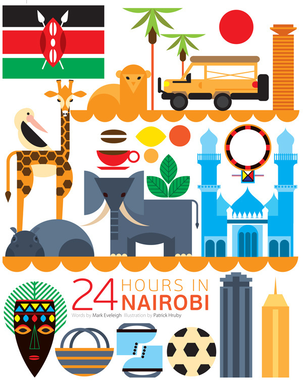 24 hours in Nairobi #illustration #design #kenya #nairobi