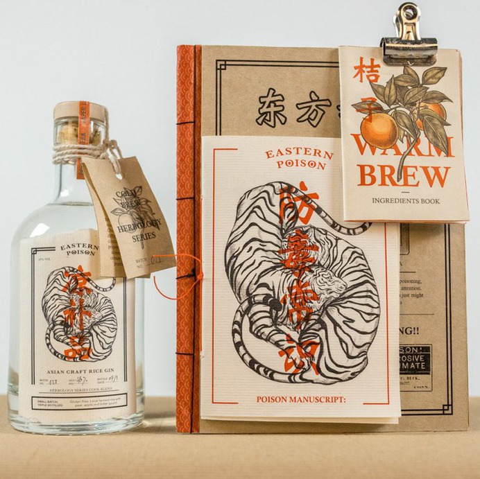 Eastern Poison Gin packaging design and branding
