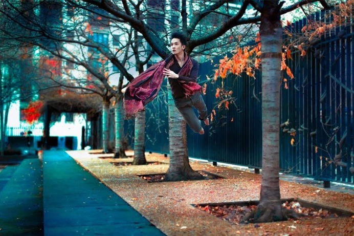 Fascinating Ballet Self-Portraits While Airborne by Mickael Jou