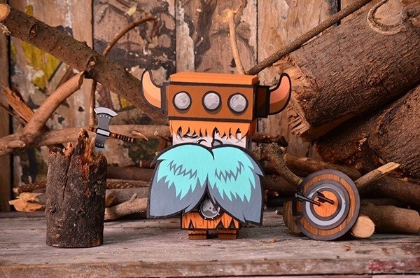 VIKINGO TOY on Behance #wood #paper #toy #viking