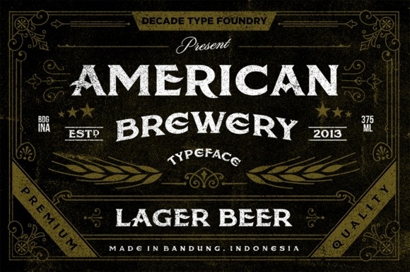 American Brewery Typeface #brewery #typeface