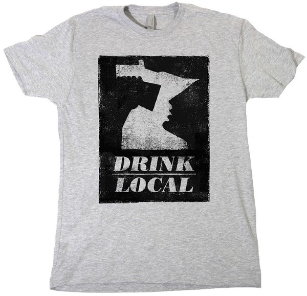 Drink Local MN T shirt Andrew Kiekhafer #beer #t #drink #alcohol #minnesota #shirt #mn #local