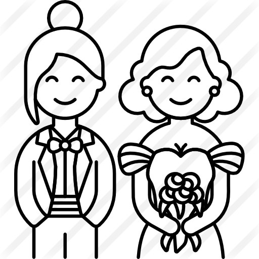 See more icon inspiration related to brides, love and romance, lesbian, homosexual, wedding, love and people on Flaticon.