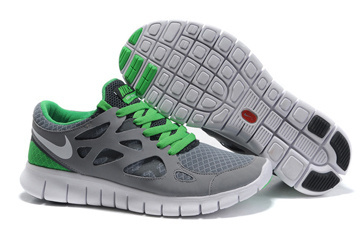 Nike Free Run 2 Stealth White Anthracite Lucky Green-Mens #shoes