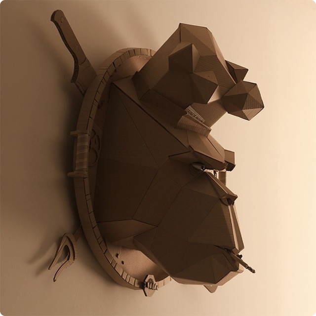 Wall Hanging Art-Cardboard Chefpanzee #papcer craft
