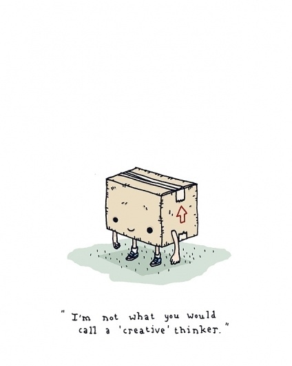 Illustration #thinker #creative #box