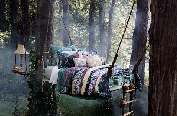Edge Reps | Ditte Isager | Interiors #dream #pillows #bed #forest #trees