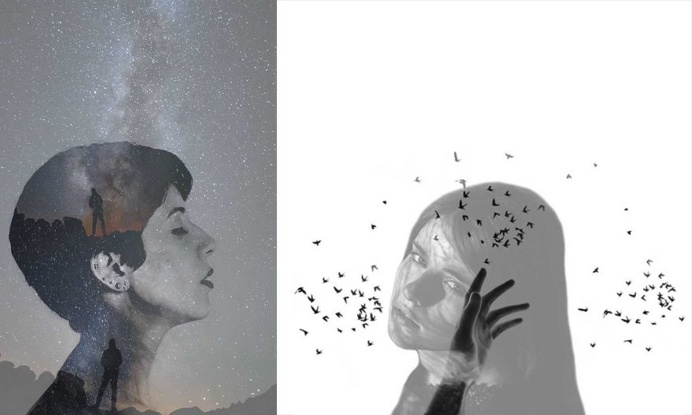 Incredible Double Exposure Portraits by Muhammed Faread