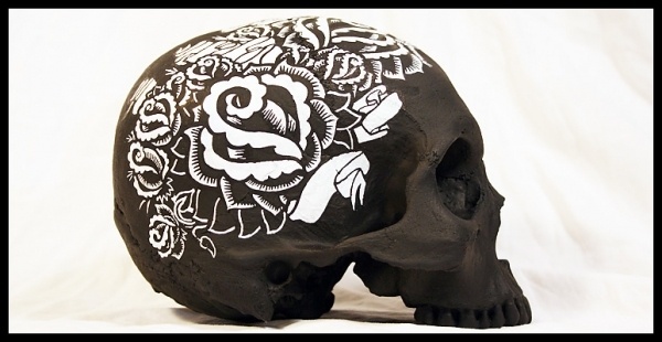 Brian_Morris_skull.jpg (JPEG Image, 773 × 400 pixels) #dark #flower #dark skull #painted skull #skull