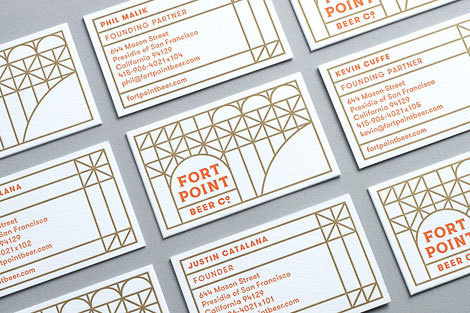 Business card design idea #393: Fort Point Beer Business Cards #card #lines #business #beer