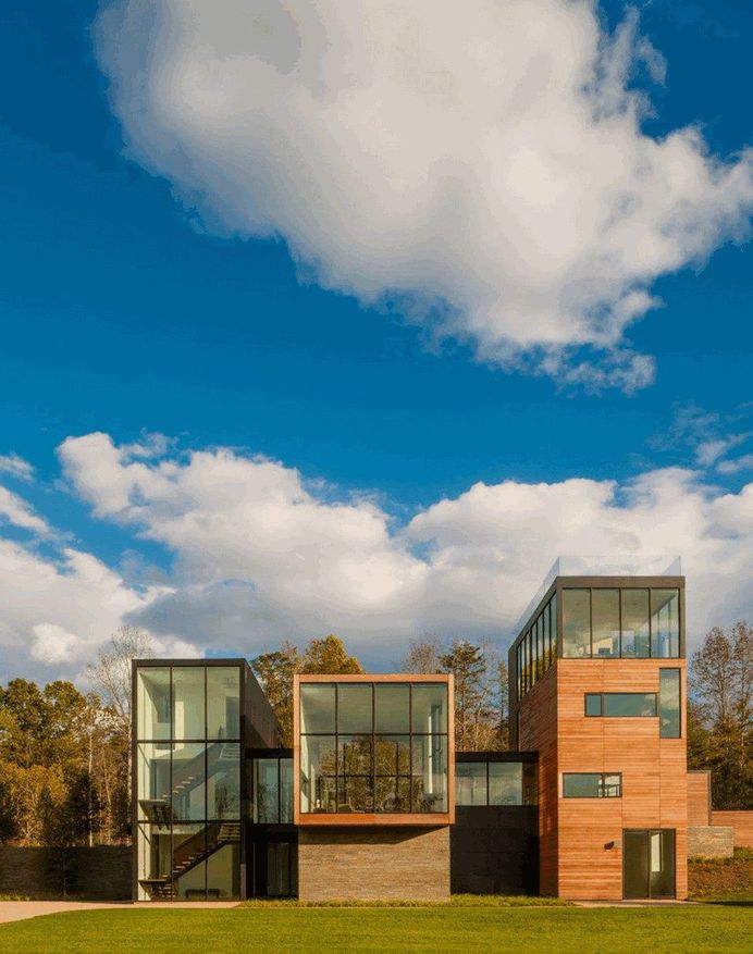 Intriguing Geometric Home with a Forest Panorama in Virginia 1
