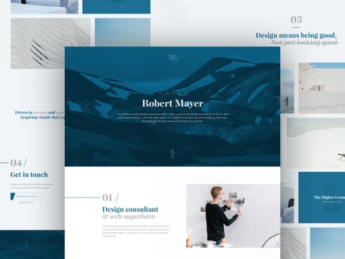 Minimalist Portfolio PSD Template